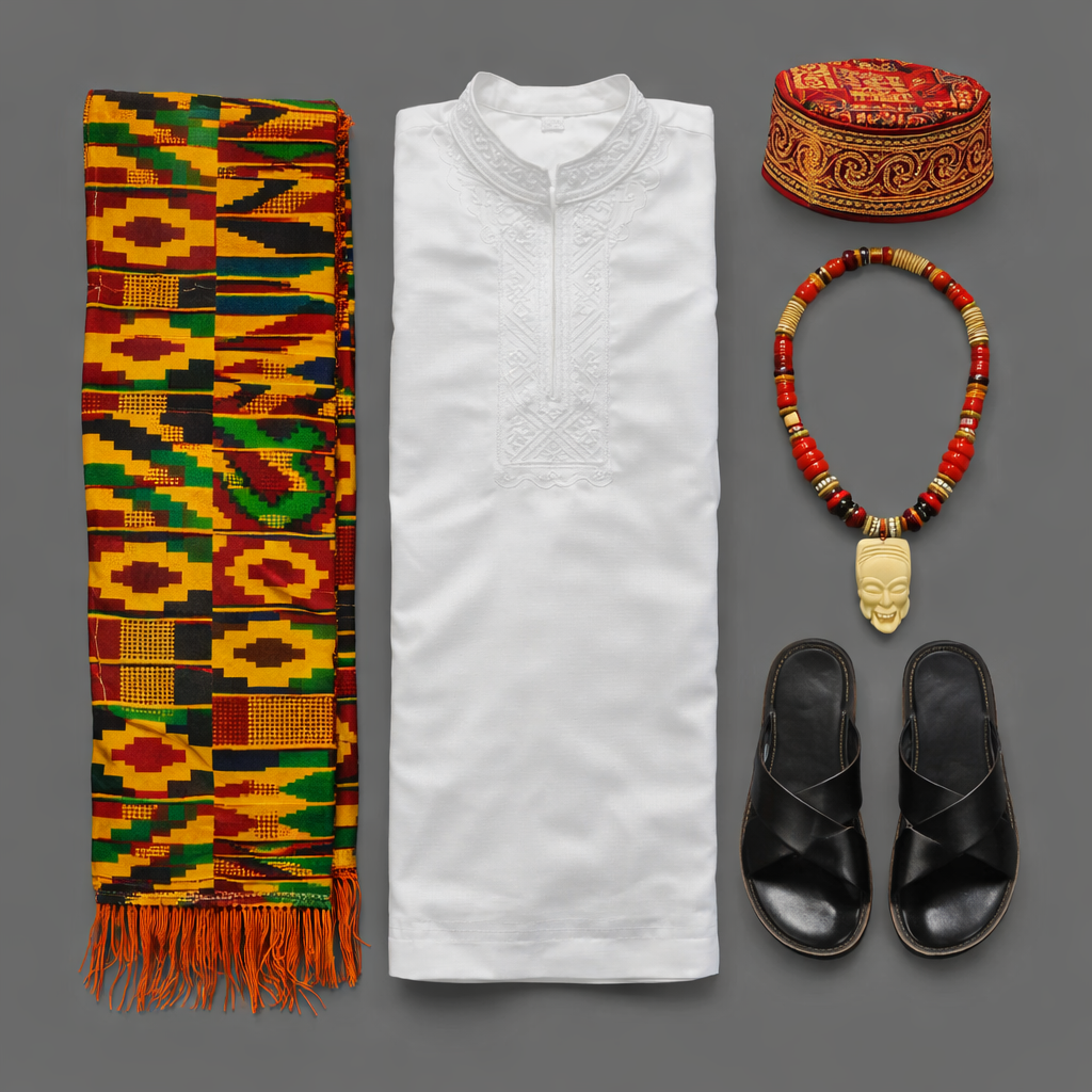 Authentic African cultural motif embroidery